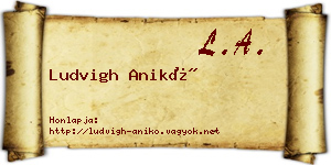 Ludvigh Anikó névjegykártya