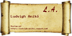 Ludvigh Anikó névjegykártya